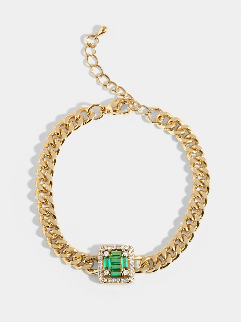 FLORIDA PAVED CZ BRACELET-EMERALD