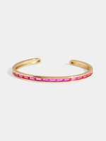 TIA CZ CUFF BRACELET- RUBY