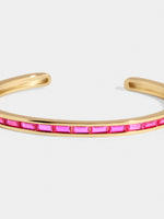 TIA CZ CUFF BRACELET- RUBY