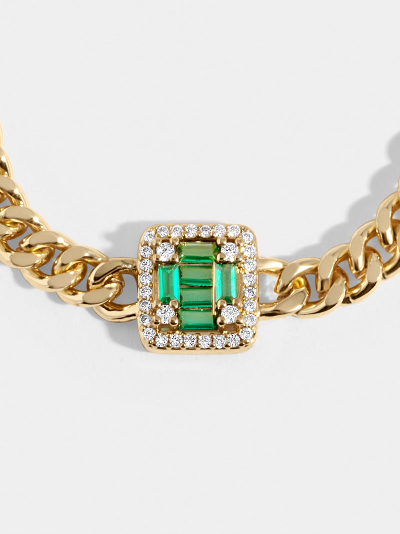 FLORIDA PAVED CZ BRACELET-EMERALD