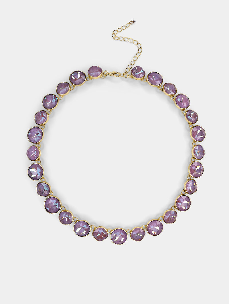 LUCIA LAVENDER CRYSTAL STONES NECKLACE