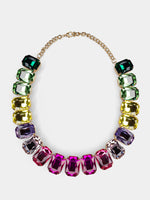 COLOR POP CRYSTAL STONE BIB NECKLACE - MULTI