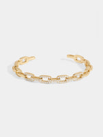 RACHEL CZ LINK CUFF BRACELET