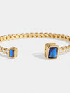 VENUS CZ CUFF BRACELET- BLUE