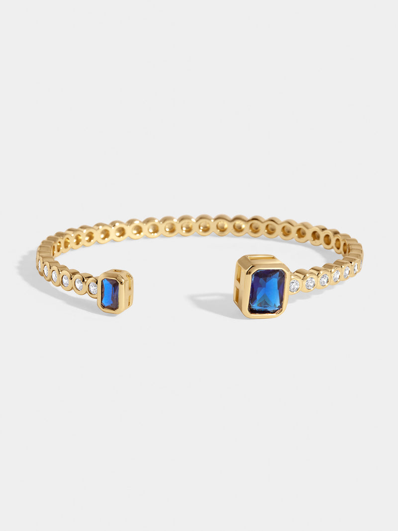 VENUS CZ CUFF BRACELET- BLUE