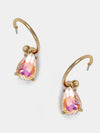 DAISY CRYSTAL DROP EARRINGS- PINK OPAL