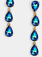 OCEAN MULTI DROPS CRYSTAL EARRINGS