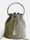 OMBRE BUCKET CRYSTAL BAG- SILVER YELLOW