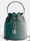 OMBRE BUCKET CRYSTAL BAG- SILVER TEAL
