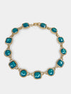 SANTORINI TEAL CRYSTAL STONES NECKLACE