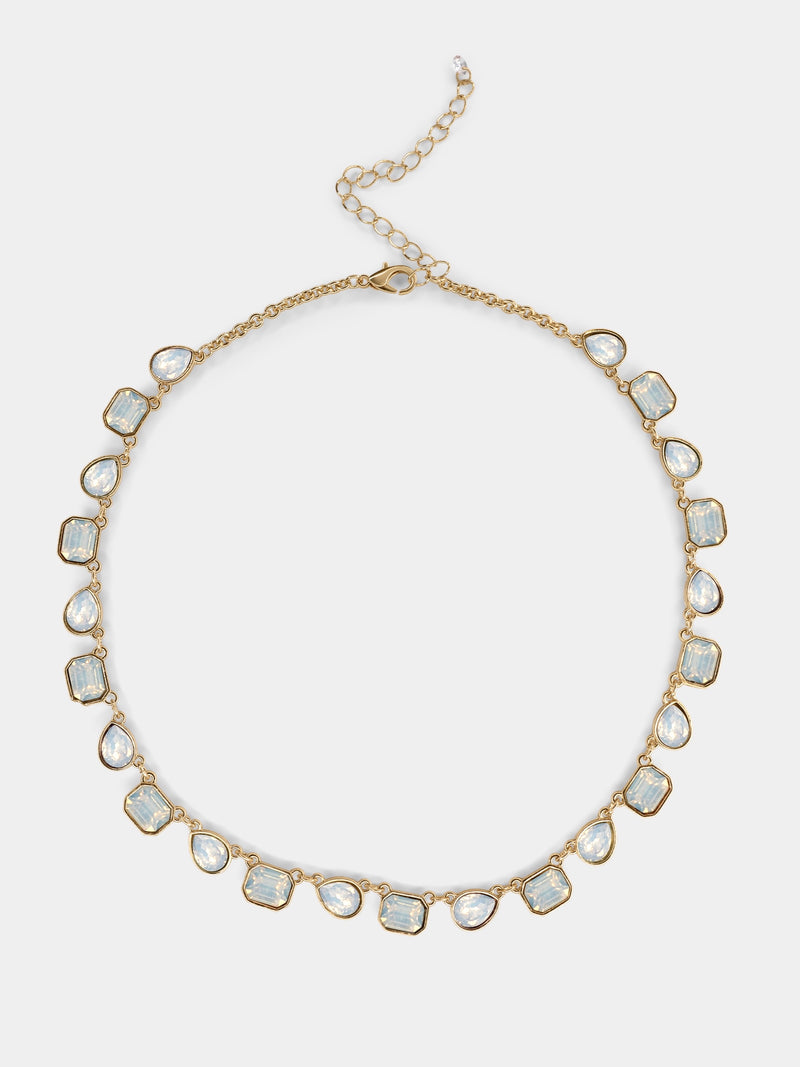 PALMA CRYSTAL NECKLACE - OPAL WHITE